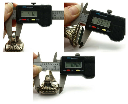 Navajo Ring .925 Silver Blue Green Southwest Artist Signed C Montoya C.80's