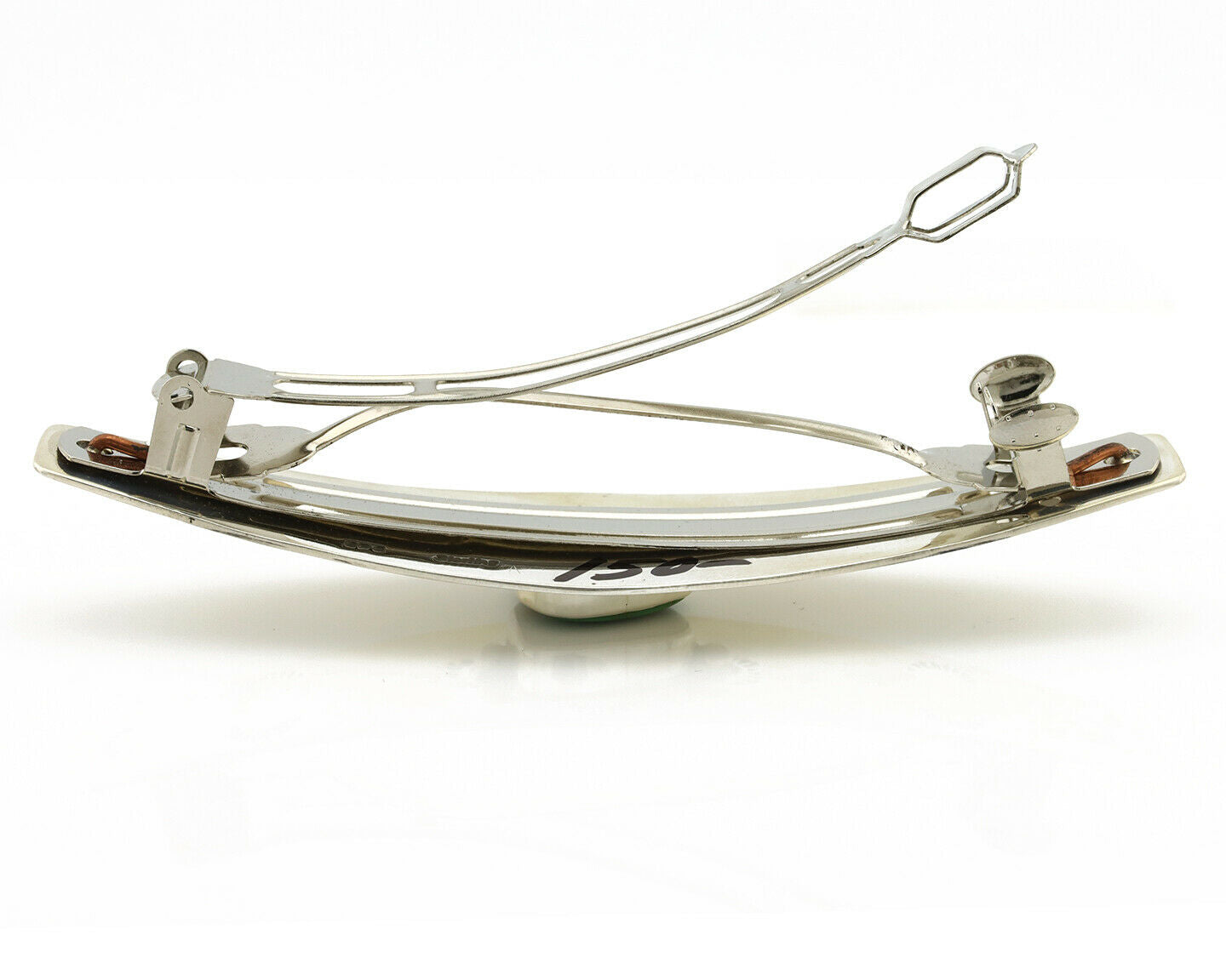 Navajo Hair Clip .925 Silver Green Turquoise Native American Barrette C.80's