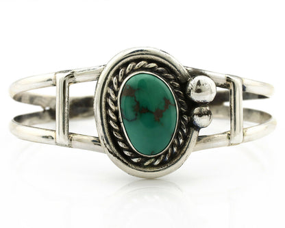 Navajo Bracelet .925 Silver Gober Turquoise Artist Signed C Montoya 80's