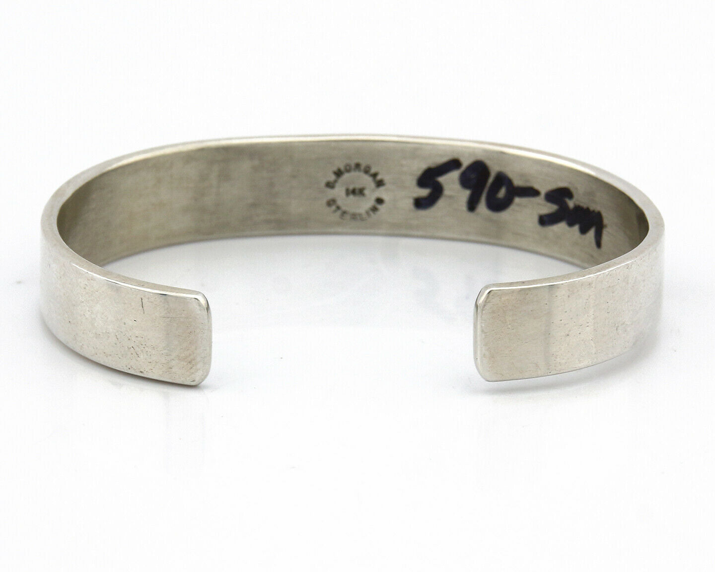 Navajo Bracelet SOLID .925 Silver & 12K Gold Filled Signed B Morgan C.80's