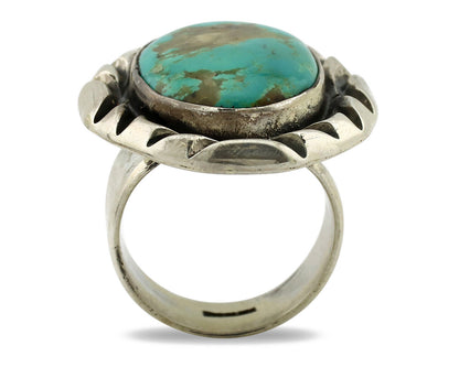Navajo Ring 925 Silver Turquoise Mountain Artist Signed C Montoya C.80's