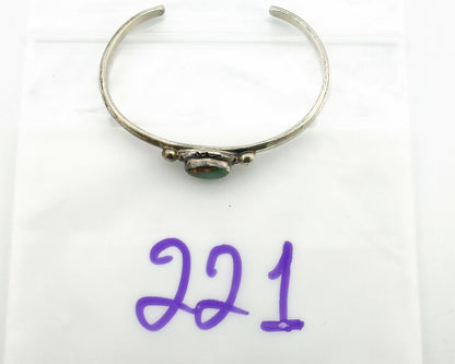 Navajo Bracelet .925 Silver Royston Turquoise Native American Artist C.90's