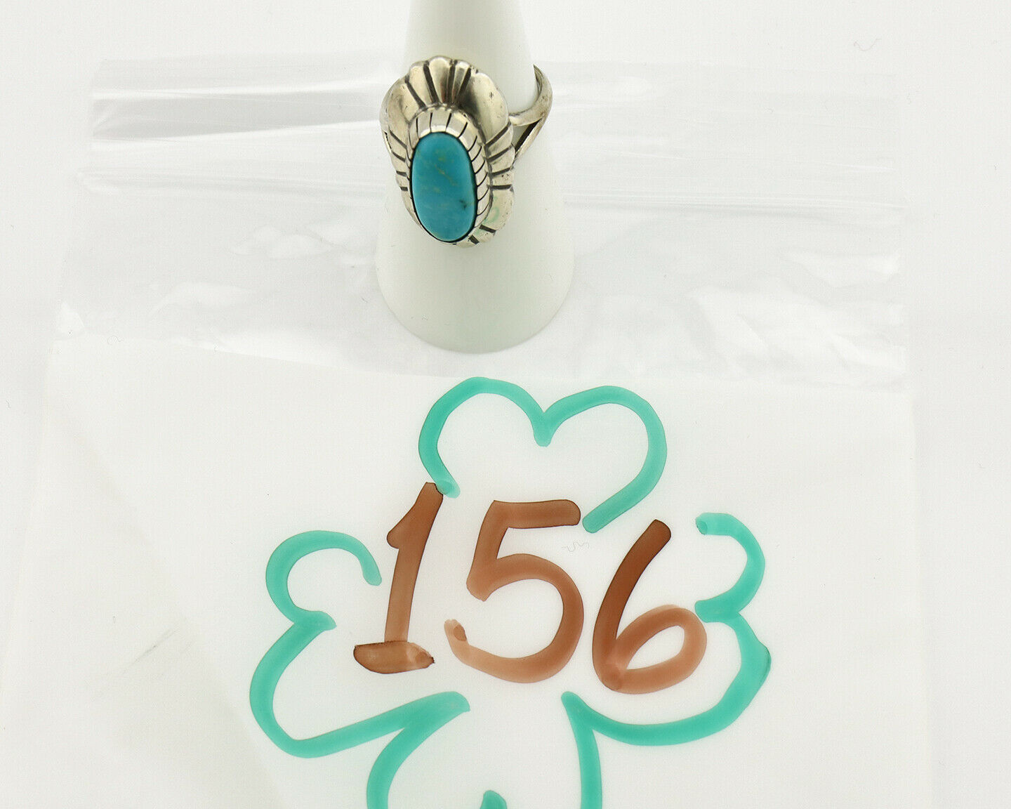 Navajo Ring .925 Silver Arizona Turquoise Signed M Montoya C.80's