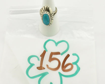 Navajo Ring .925 Silver Arizona Turquoise Signed M Montoya C.80's