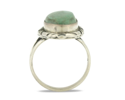 Navajo Ring .925 Silver Natural Turquoise Artist Signed Native American C.80's