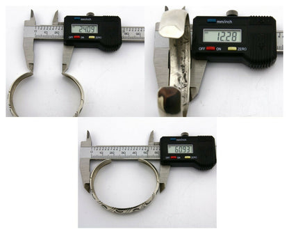 Navajo Bracelet .925 Silver Hand Stamped Artist Signed Tracy C.80's