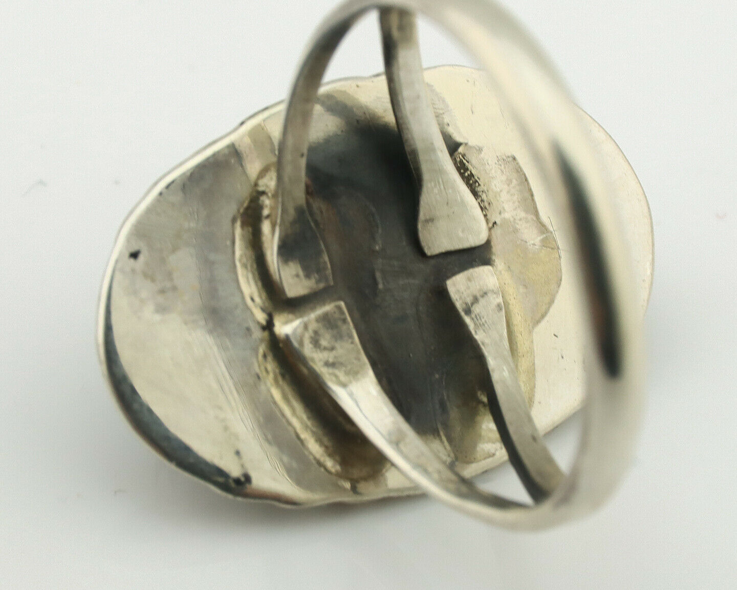 Navajo Ring .925 Silver Natural Turquoise Native American Artist C.1980's