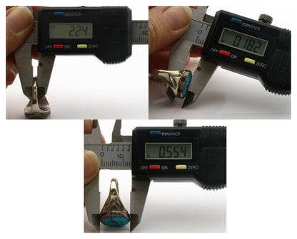 Zuni Ring .925 Silver Natural Blue Turquoise Native American Artist C.1980's