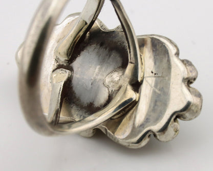 Navajo Ring .925 Silver Natural Turquoise Native American Artist C.1980's