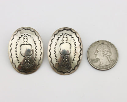 Navajo Earrings 925 Silver Handmade Native American Artist C.80's