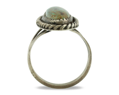 Navajo Ring .925 Silver Kingman Spiderweb Turquoise Native Artist C.1980's