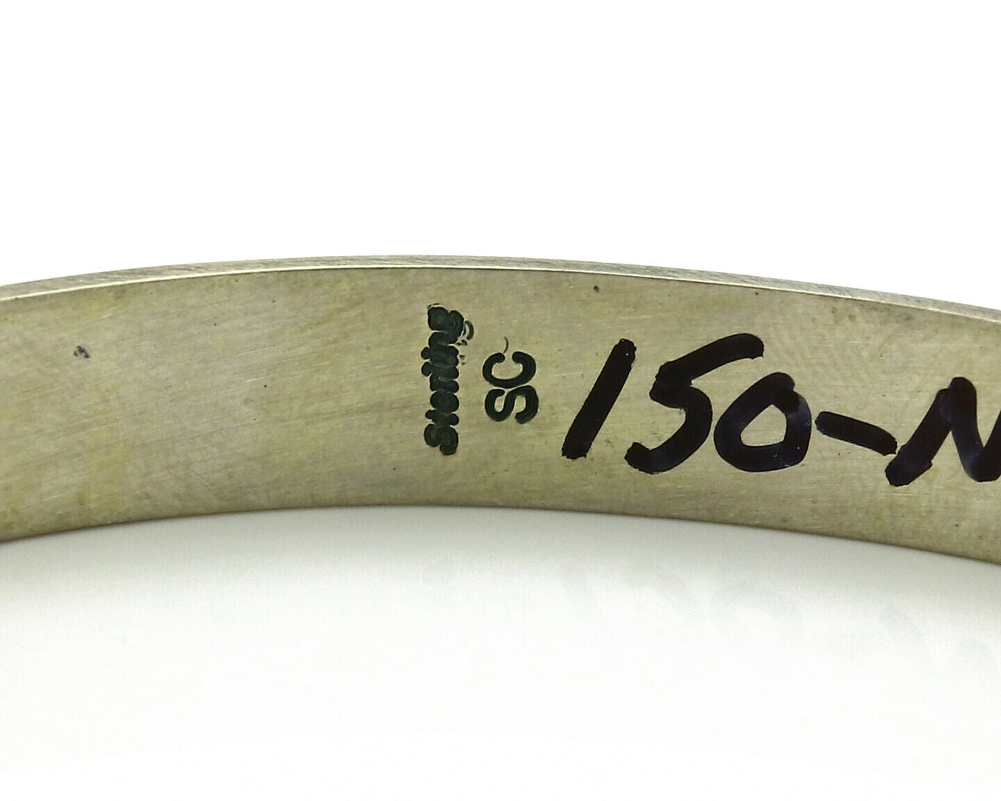 Navajo Bracelet Overlay Design .925 SOLID Sterling Silver Signed Artist SC C.80s