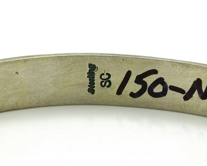 Navajo Bracelet Overlay Design .925 SOLID Sterling Silver Signed Artist SC C.80s