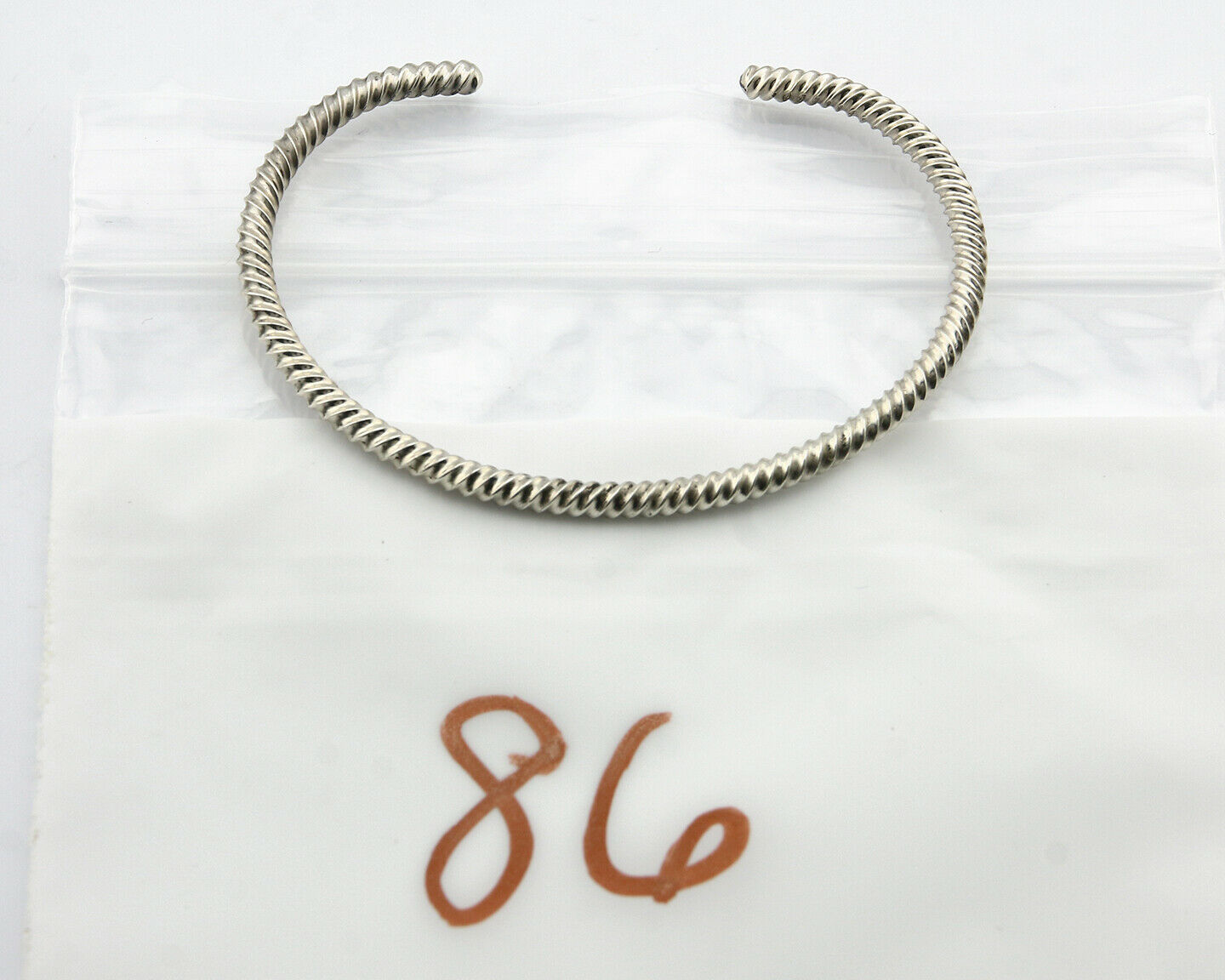 Navajo Handmade Bracelet .925 Silver Native Artist TAHE C.80's