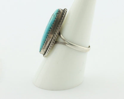 Navajo Handmade Ring .925 Silver Southwest Turquoise Native Artist C.80's