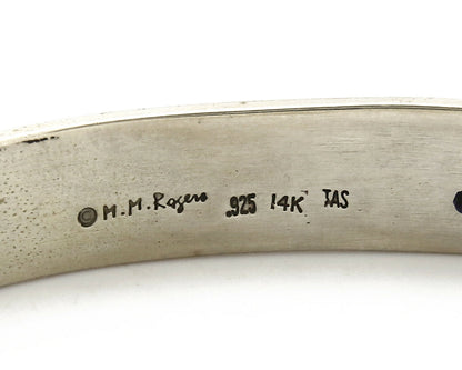 Navajo Bracelet .925 Silver & 14k Solid Gold MM Rogers and TAS Cuff C.80's