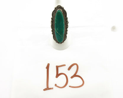 Navajo Ring .925 Silver Green Turquoise Signed Billy Eagle C.80's
