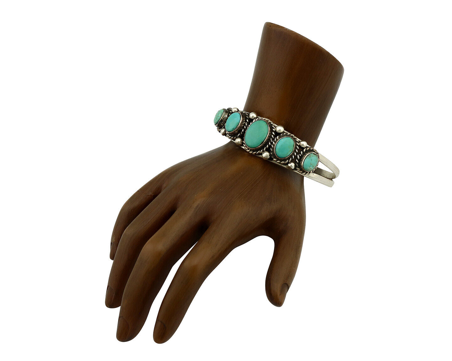 Women's Navajo .925 Silver Turquoise Mountain Native American Artist C.80's