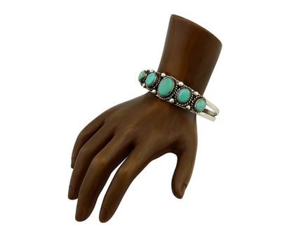 Women's Navajo .925 Silver Turquoise Mountain Native American Artist C.80's