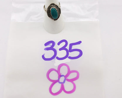 Navajo Ring .925 Silver Turquoise Mountain Native American Artist C.1980's