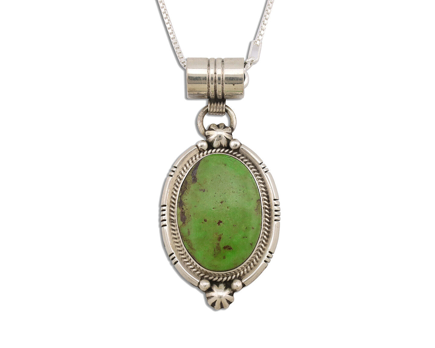 Navajo Necklace 925 Silver Natural Mined Gaspiete Artist Signed RB C.80's