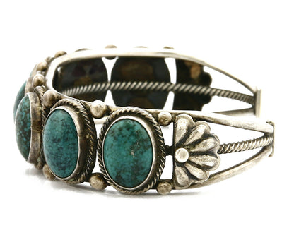 Women's Navajo Turquoise Bracelet .925 Silver Handmade Signed Boyd C.80's