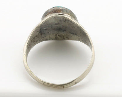 Zuni Ring .925 Silver Natural Blue Turquoise Native American Artist C.1980's