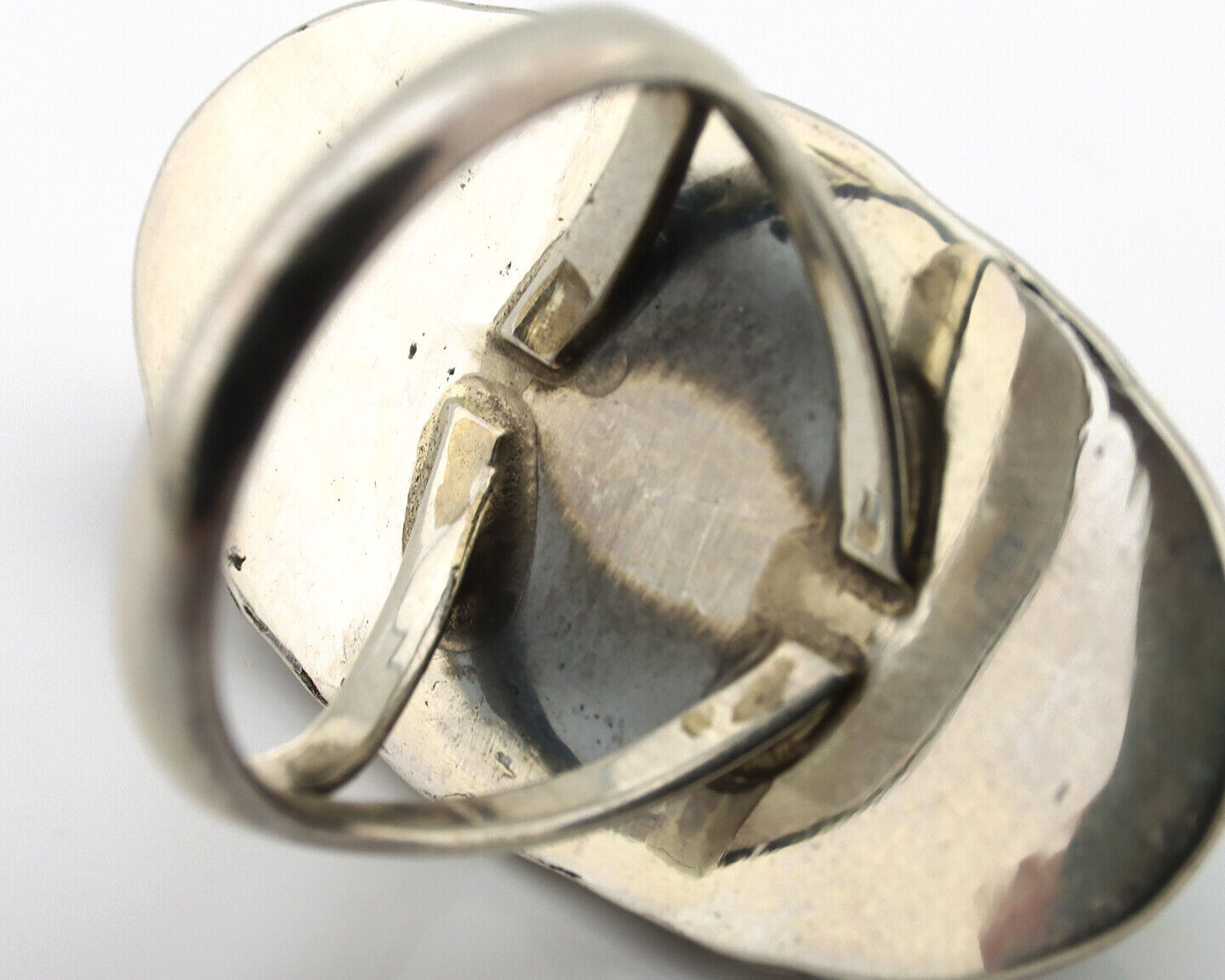 Navajo Ring 925 Silver Natural Blue Turquoise Native American Artist C.80's