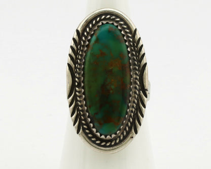 Navajo Ring .925 Silver Nevada Turquoise Artist Signed M Begay C.1980's