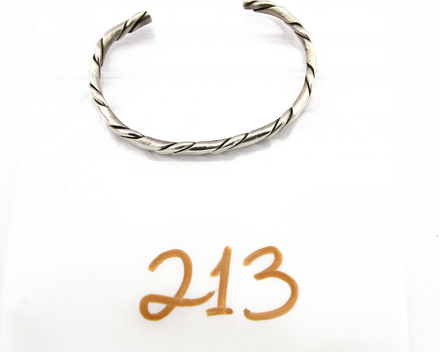 Navajo Twist Bracelet .925 SOLID Silver Handmade Artist TAHE C.80's