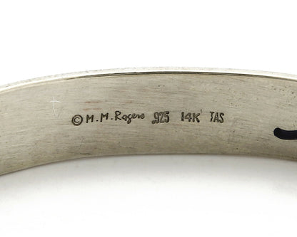 Navajo Bracelet .925 Silver & 14k Solid Gold MM Rogers and TAS Cuff C.80's