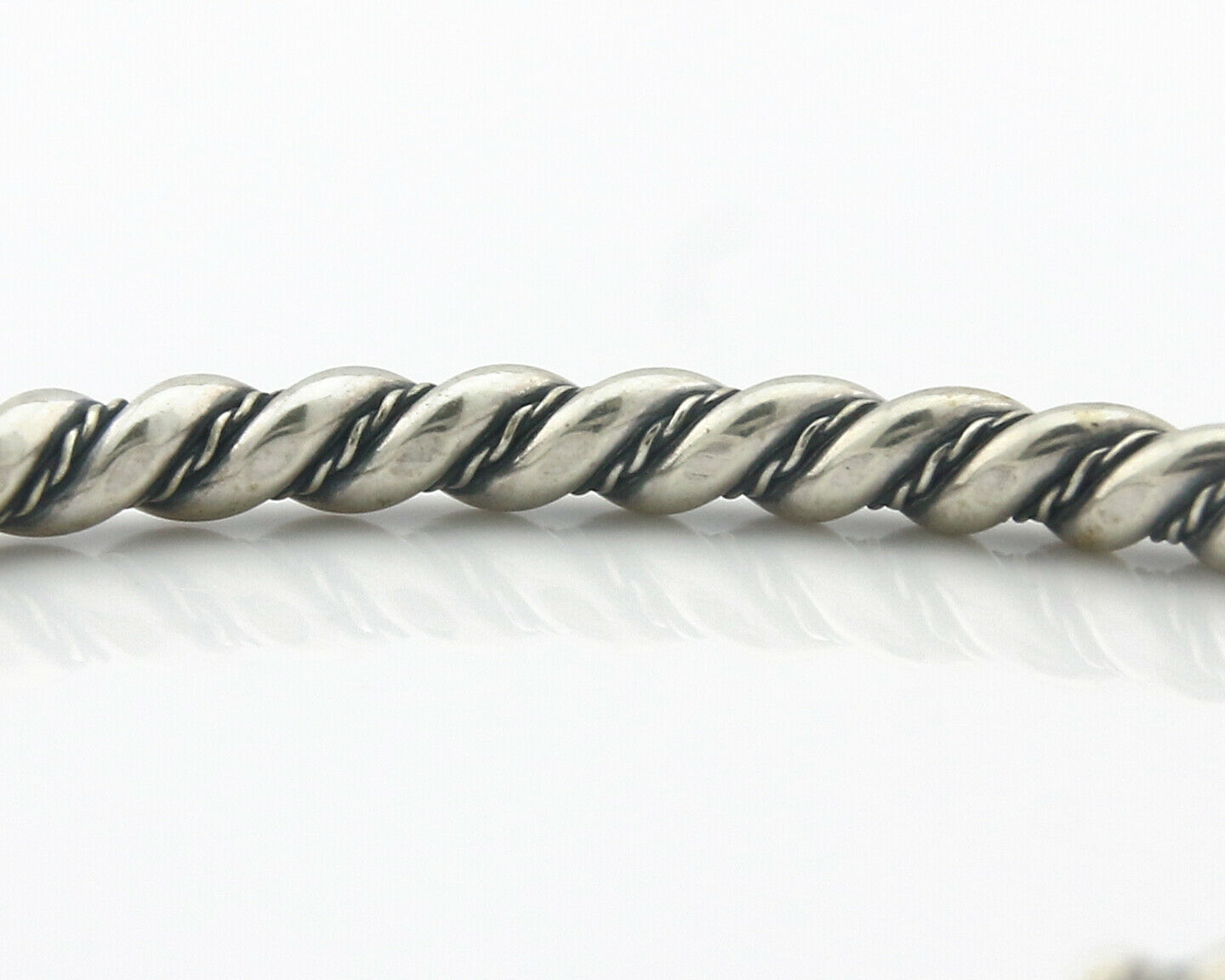 Navajo Bracelet .925 SOLID Silver Handmade Artist Tahe Circa Late 1980's