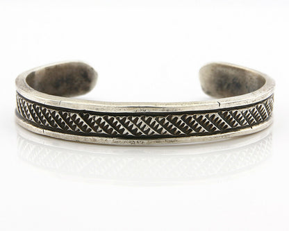 Navajo Bracelet SOLID .925 Silver Handmade Cuff Artist Douglas Etsitty C.80's
