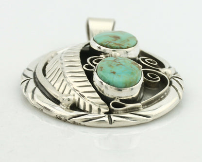 Navajo Necklace .925 Silver Kingman Turquoise Native American C.80's