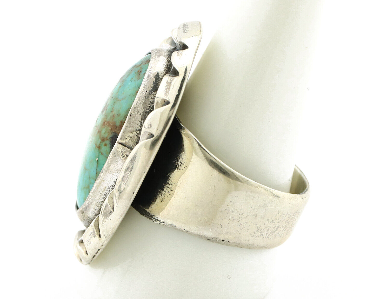 Navajo Ring 925 Silver Turquoise Mountain Artist Signed C Montoya C.80's