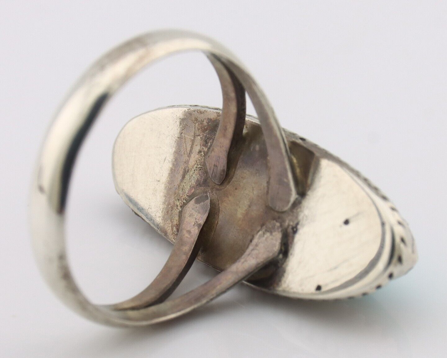 Navajo Handmade Ring 925 Silver Blue Southwest Turquoise Native Artist C.80's