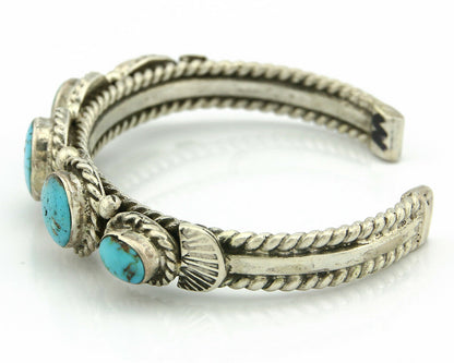 Navajo Bracelet .925 Silver Southwest Turquoise Cuff Artist PC C.80's
