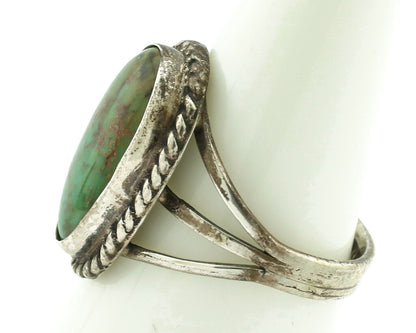 Navajo Ring 925 Silver Turq Mtn Turquoise Native American Artist C.80's