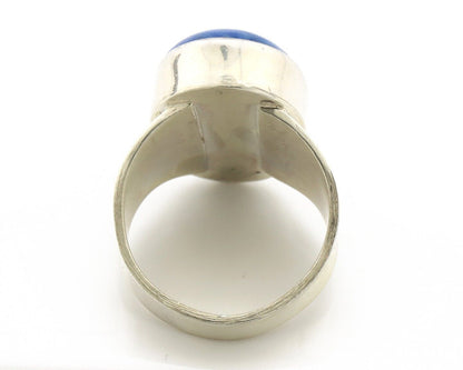 Navajo Ring 925 Silver Natural Lapis Artist Signed Wilbur Musket Jr C.80's