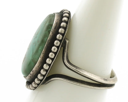 Navajo Ring .925 Silver Natural Turquoise Handmade Native American Artist C.80s