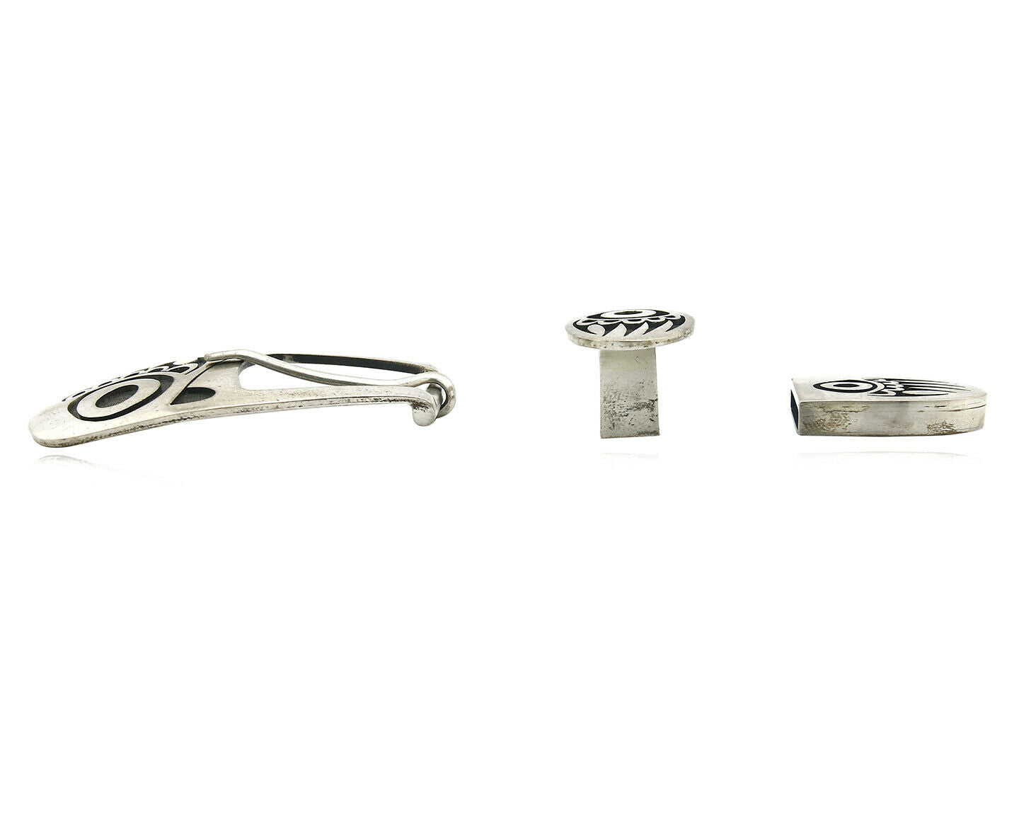 Hopi Ranger Belt Buckle .925 SOLID Silver Handmade Artist Mitchell Sockyma C.80s