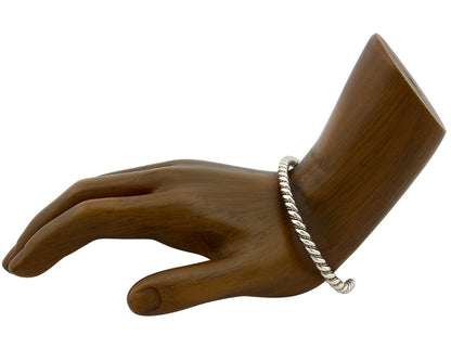 Navajo Bracelet .925 Silver Braided Twisted Artist Tahe C80's 4.0mm Wide