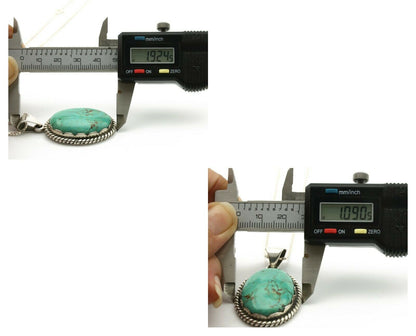 Navajo Handmade Pendant Necklace .925 Silver Artist Signed Sunrise C.80's