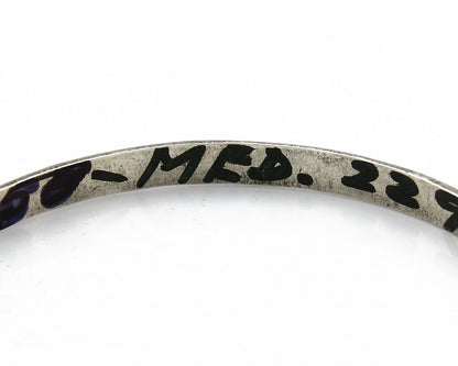 Women's Navajo Bracelet .925 Silver 5.20 mm Wide Hand Stamped Design