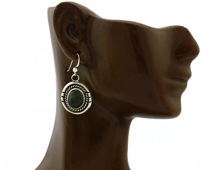 Women's Navajo Handmade Earrings .925 Silver & Agate Dangles