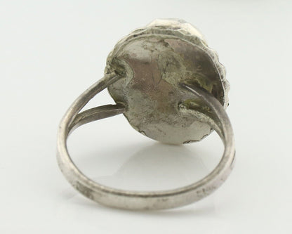 Navajo Handmade Ring .925 Silver Kingman Turquoise Native Artist C.80's