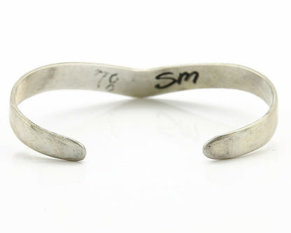 Navajo Handmade Bracelet .925 Silver Native Artist TAHE 80's