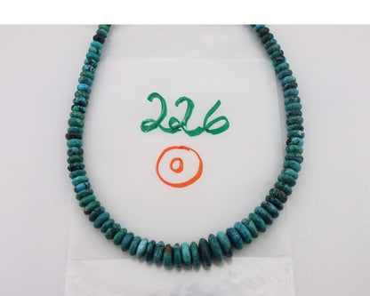 Navajo Necklace 925 Silver Black & Blue Spiderweb Turquoise Native Artist C.80's