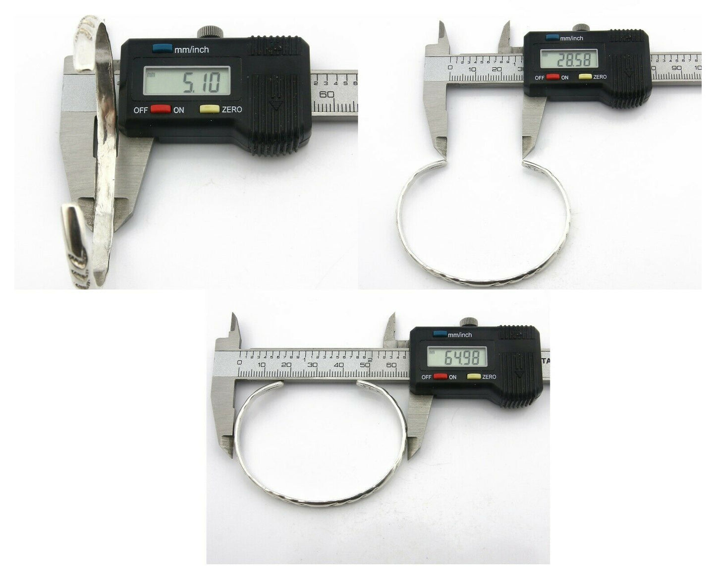 Navajo Bracelet .925 Silver Hand Stamped Arrow Head Artist I Montoya C.80's