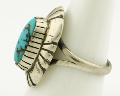 Navajo Ring .925 Silver Arizona Turquoise Signed M Montoya C.80's